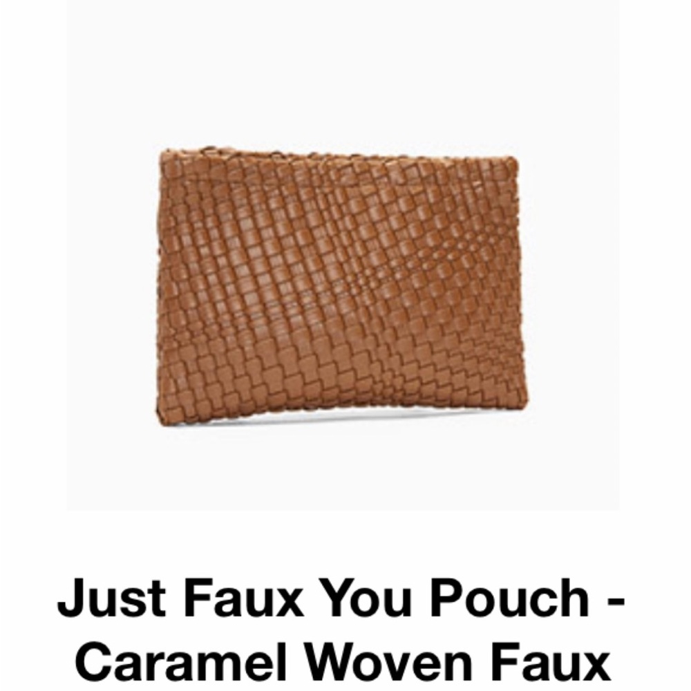 Thirty-One Brown Woven Clutch Wristlet